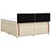 Letto box spring con materasso Crema 160 x 200 cm Tessuto - Foto miniatura 9