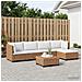 6 pz Set Lounge in Rattan con Cuscini GENDT Rattan naturale - Foto miniatura 4