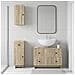 Set di armadietti da bagno in 3 pezzi EDE Rovere Sonoma - Foto miniatura 4