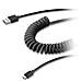 Micro USB to USB cable 1,2m Coiled Tablet - Black - Foto miniatura 1