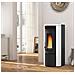 Stufa a Pellet Costanza Idro Potenza Termica 17 kW 487 m3 Riscaldabili Colore Bianco - Foto miniatura 3