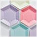 Talking Tables - 12 Piattini In Cartone Esagonali Con 6 Colori Pastello 18 Cm - Foto miniatura 2