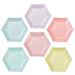 Talking Tables - 12 Piattini In Cartone Esagonali Con 6 Colori Pastello 18 Cm - Foto miniatura 1