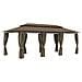 Gazebo con Tende 600x298x270 cm Grigio Talpa 180 g / m² - Foto miniatura 1