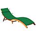 Lettino Prendisole Da Giardino Con Cuscino Massello Di Acacia - Foto miniatura 1