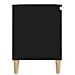 Comodino con Gambe in Legno Massello Nero 103,5x30x50 cm - Foto miniatura 3