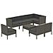 Set Divani Da Giardino 9 Pz Con Cuscini In Polyrattan Grigio - Foto miniatura 2