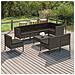 Set Divani Da Giardino 9 Pz Con Cuscini In Polyrattan Grigio - Foto miniatura 1