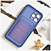 Cover Con Portacarte Per Iphone 13 Pro In Silicone Morbido Forcell Viola - Foto miniatura 4
