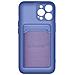 Cover Con Portacarte Per Iphone 13 Pro In Silicone Morbido Forcell Viola - Foto miniatura 5