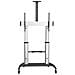Mobile TV Stand girevole su ruote - Carrello porta TV resistente per schermi da 60-100" (100kg) - Supporto tv da pavimento universale con ripiani - Foto miniatura 3