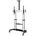Mobile TV Stand girevole su ruote - Carrello porta TV resistente per schermi da 60-100" (100kg) - Supporto tv da pavimento universale con ripiani - Foto miniatura 1