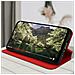 Custodia Per Samsung A14 5g E 4g Portafoglio Funzione Supporto Video Rossa - Foto miniatura 2