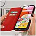 Custodia Per Samsung A14 5g E 4g Portafoglio Funzione Supporto Video Rossa - Foto miniatura 4