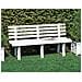Panchina Da Esterno Pomezia, Panca Monoblocco Da Giardino, Panchina Outdoor, 100% Made In Italy, 145x49h74 Cm, Bianco - Foto miniatura 1