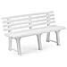 Panchina Da Esterno Pomezia, Panca Monoblocco Da Giardino, Panchina Outdoor, 100% Made In Italy, 145x49h74 Cm, Bianco - Foto miniatura 2