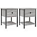 Comodini 2 Pz Grigio Sonoma 34x35,5x45 Cm In Legno Multistrato - Foto miniatura 2