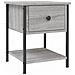 Comodini 2 Pz Grigio Sonoma 34x35,5x45 Cm In Legno Multistrato - Foto miniatura 3