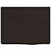 Piano Bagno Marrone Scuro 40x30x (2-4) cm Legno Massello Trattato - Foto miniatura 7