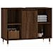 Armadietto Bagno Rovere Marrone 80x33x60cm In Legno Multistrato - Foto miniatura 2
