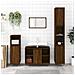 Armadietto Bagno Rovere Marrone 80x33x60cm In Legno Multistrato - Foto miniatura 9