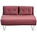 Divano Letto 2 Posti Vestfold Velluto Rosa - Foto miniatura 3