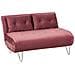 Divano Letto 2 Posti Vestfold Velluto Rosa - Foto miniatura 5