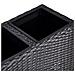 Vaso Per Piante Bellis Rattan Sintetico 82 Cm Nero - Foto miniatura 5