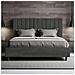 Letto Contenitore Imbottito 140x200 Microfibra Grigio Agueda - Foto miniatura 3