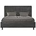 Letto Contenitore Imbottito 140x200 Microfibra Grigio Agueda - Foto miniatura 1