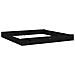 Sabbiera Con Sedute Nera Quadrata In Legno Massello Di Pino - Foto miniatura 2