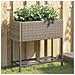 Fioriere Giardino con Ripiani 2pz Grigie 70x28x70cm Polyrattan - Foto miniatura 2