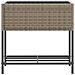 Fioriere Giardino con Ripiani 2pz Grigie 70x28x70cm Polyrattan - Foto miniatura 6