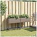 Fioriere Giardino con Ripiani 2pz Grigie 70x28x70cm Polyrattan - Foto miniatura 8