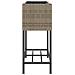 Fioriere Giardino con Ripiani 2pz Grigie 70x28x70cm Polyrattan - Foto miniatura 9