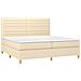 Letto a Molle Materasso e LED bianco 200x200cm in Tessuto - Foto miniatura 5
