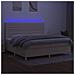 Letto a Molle Materasso e LED bianco 200x200cm in Tessuto - Foto miniatura 8