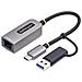 StarTech.com Adattatore Ethernet USB C, Convertitore di Rete /NIC NBASE-T 2.5/1GbE da USB Type-C 3.0 a RJ45 con Adattatore USB-A incluso; Compatibile TB, Win e Mac - Foto miniatura 1