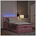 Pouf Letto Con Materasso E Led Rosa 80x200cm In Velluto - Foto miniatura 3