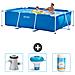 Piscina Fuori Terra - Rettangolo - 260x160x65 Cm - Blu - Include Accessori Coordinati Cb77 - Foto miniatura 1