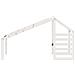 Tetto Per Letto Bambini Bianco 198x97x113cm Legno Massello Pino - Foto miniatura 3