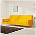 Divano Letto a 2 Posti con 2 Cuscini Giallo in Velluto - Foto miniatura 2