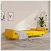 Divano Letto a 2 Posti con 2 Cuscini Giallo in Velluto - Foto miniatura 3