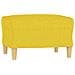 Set di Divani 4 pz con Cuscini Giallo Chiaro in Tessuto - Foto miniatura 6