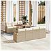 Set Divano da Giardino  8 Pezzi con Cuscini Beige Polyrattan, Divano da Giardino  2 Posti con Spazio di Stoccaggio & Cuscini Beige Polyrattan - Foto miniatura 2