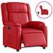 Poltrona Reclinabile Elettrica Rossa in Similpelle - Foto miniatura 1