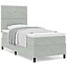 Letto Box Spring con Materasso Grigio Chiaro 90x200 cm Velluto - Foto miniatura 4