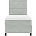 Letto Box Spring con Materasso Grigio Chiaro 90x200 cm Velluto - Foto miniatura 8