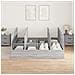 Struttura Letto con Contenitore Grigio Sonoma 200x200 cm - Foto miniatura 4