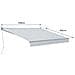 Tenda Saule 3,5 × 3m - Tessuto Grigio E Struttura Grigia - Foto miniatura 2